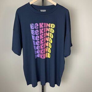 Abound "Be Kind" Graphic‎ T-Shirt Blue 1X